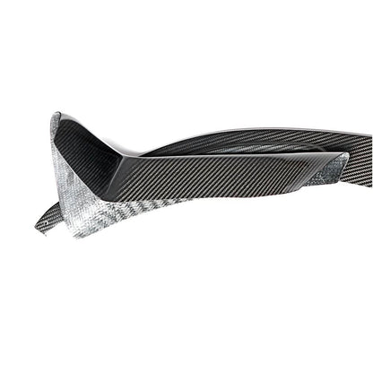 Performance dry carbon front lip splitter set for BMW F80 M3 and F82 F83 M4, featuring three-piece design from K2 Industries