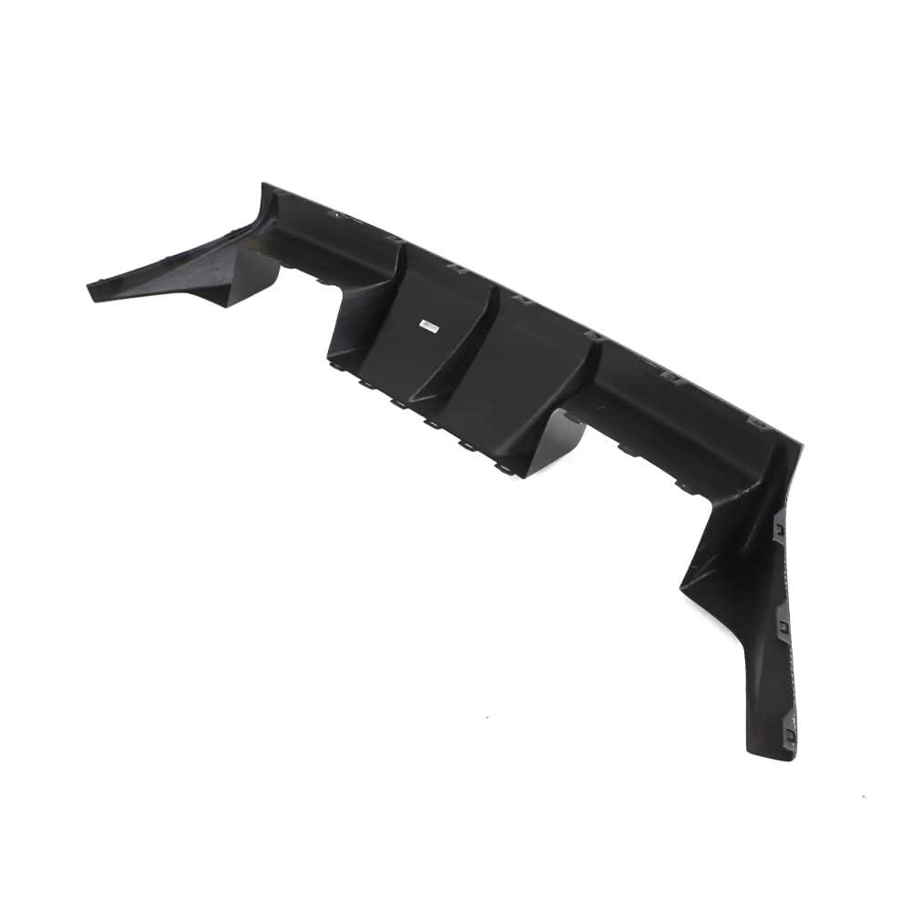 Carbon fiber rear diffuser lip for BMW M2 G87 coupe by K2 Industries, shown installed on the car's rear bumper.