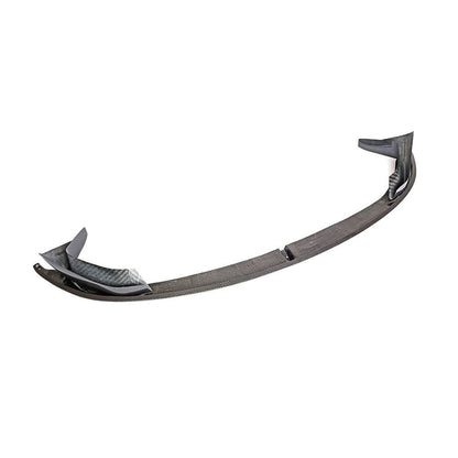 Performance Dry Carbon front lip splitter set for BMW F80 M3 and F82 M4, showcasing sleek carbon fiber design.