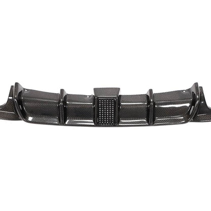 K2 Industries carbon fiber rear diffuser with integrated brake light for BMW F30 F31 2013-2018 M Sport models