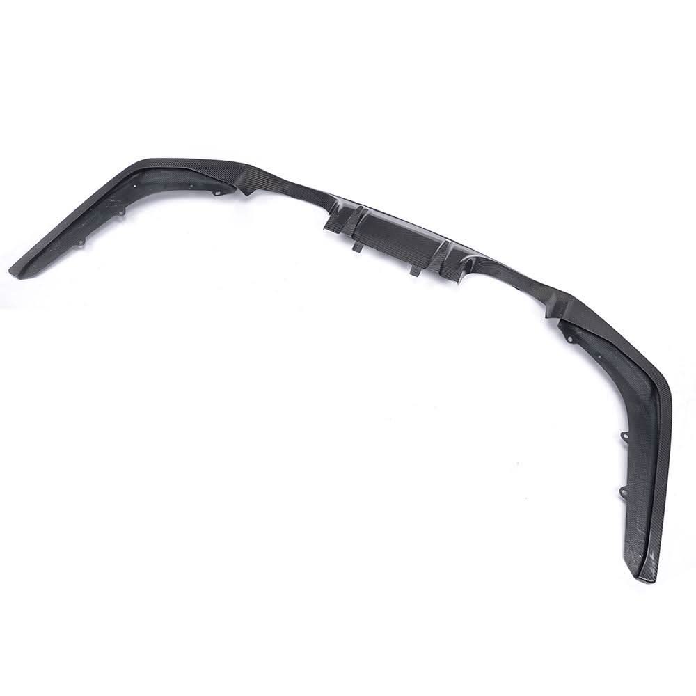K2 Industries carbon fiber rear diffuser for BMW F80 M3 and F82/F83 M4 with quad exhaust, designed for aerodynamic performance.