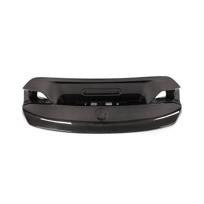 Carbon fiber trunk lid with high ducktail spoiler for BMW F32 4-Series and F82 M4 coupe by K2 Industries