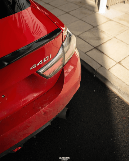 K2 Industries clear LED tail lights for BMW 4-Series F32, F82, F33, F35 models (2013-2016) showing sleek, modern design.