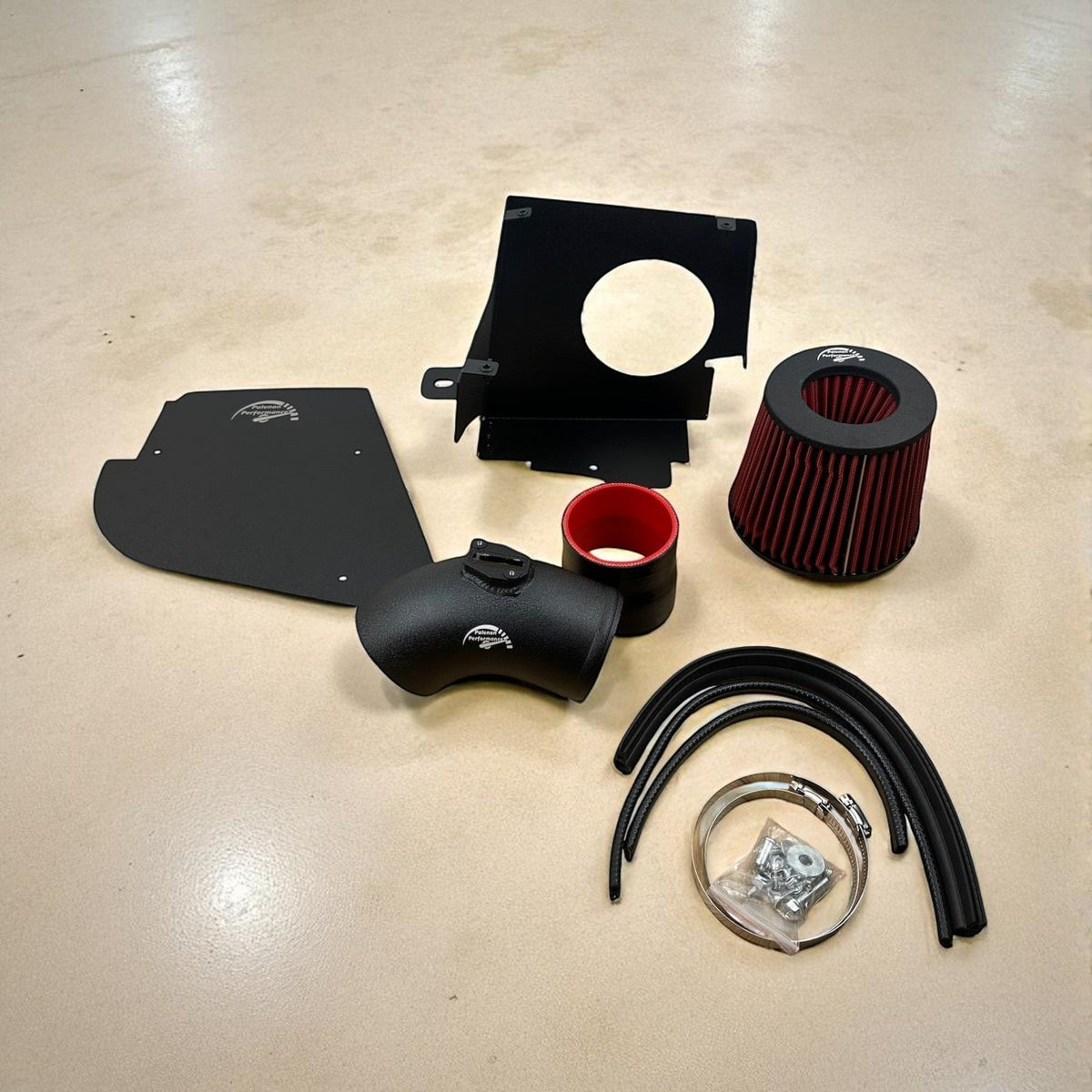 Palenon Performance B58 cold air intake for BMW G chassis, G30, G31, G15, G16 models, with sleek metal and filter components.