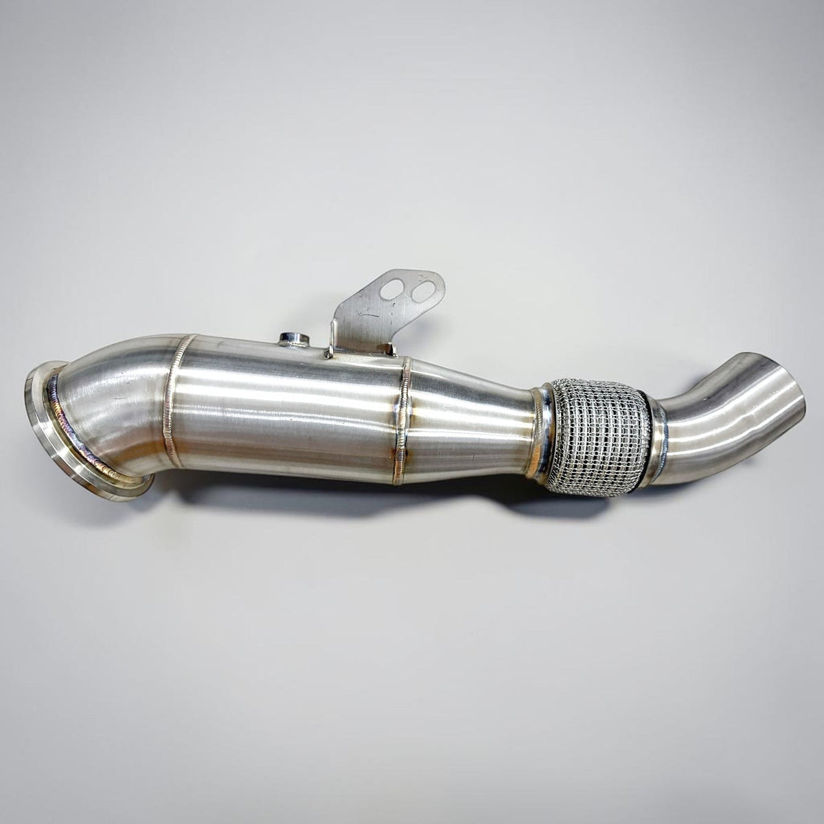 Palenon Performance B58 Racing Downpipe for BMW M340i, M440i, X5, and other models, showing the high-performance stainless steel pipe.