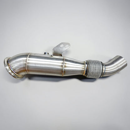 Palenon Performance B58 Racing Downpipe for BMW M340i, M440i, X5, and other models, showing the high-performance stainless steel pipe.