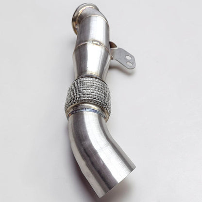 Palenon Performance B58 Racing Downpipe for BMW M340i, M440i, X3, X5, and other models, showing the stainless steel exhaust component.
