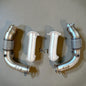 Palenon Performance S68 racing downpipes for BMW G90 G99 M5, stainless steel exhaust components with precision welds and flanges.