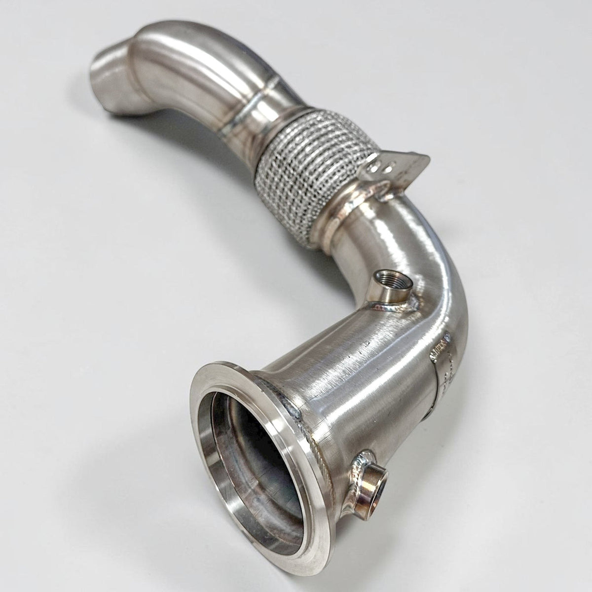 Palenon Performance S63 Race Downpipe for BMW F10 M5, F12 M6, including Competition models, showing stainless steel construction.