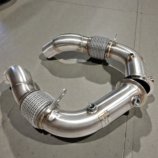 Stainless steel Race Downpipe for BMW F10 M5, F12 M6, F06, F13 M6 with S63 engine by Palenon Performance