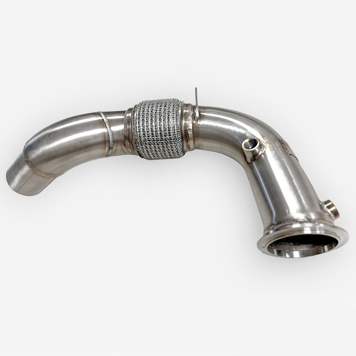 Palenon Performance stainless steel S63 downpipe for BMW F10 M5, F12, F06, F13 M6 including Competition model, engine bay view