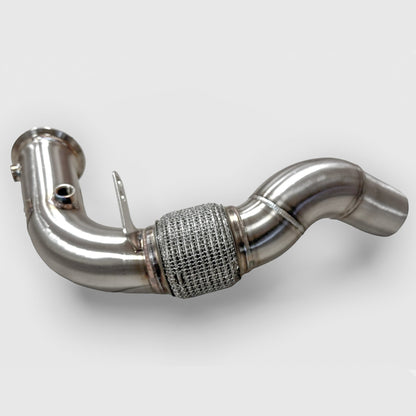 Stainless steel Race Downpipe for BMW F10 M5, F12 M6, F06, F13 M6 with S63 engine by Palenon Performance.