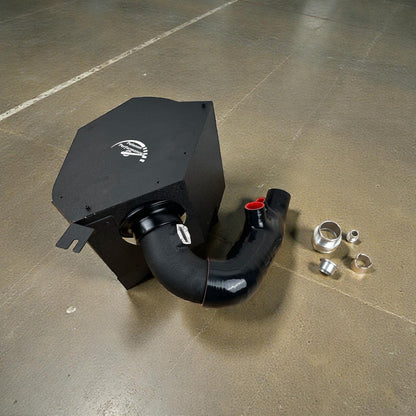 Palenon Performance high flow cold air intake for BMW Z4 G29 2.0T, showing the sleek black air intake system installed in the engine bay.