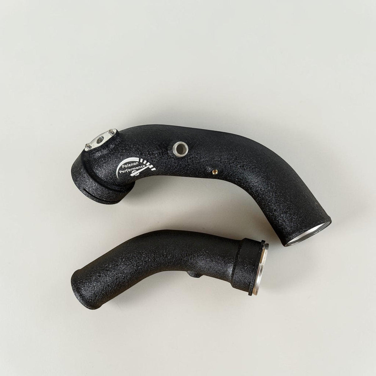Palenon Performance N55 aluminum charge pipes for BMW 335i, 435i, M2, M135i, M235i, X3, X4, installed on engine.