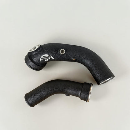 Palenon Performance N55 aluminum charge pipes for BMW 335i, 435i, M2, M135i, M235i, X3, X4, installed on engine.