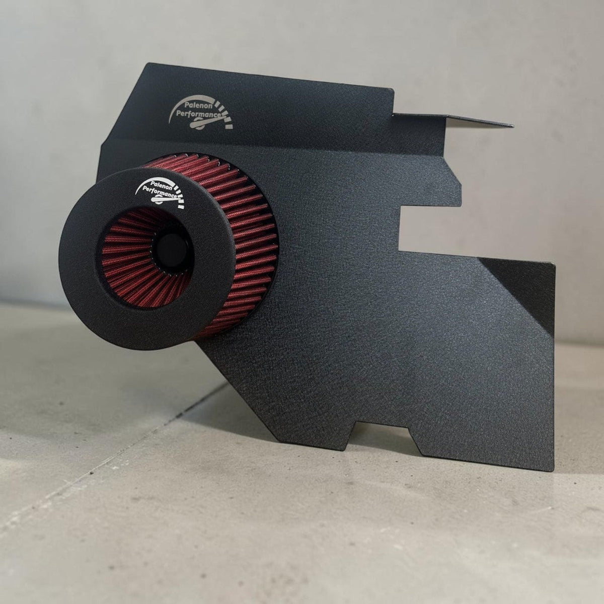 Palenon Performance high flow cold air intake for BMW 535i F10 F11 3.0L N55 engine, showing the sleek black air intake system.