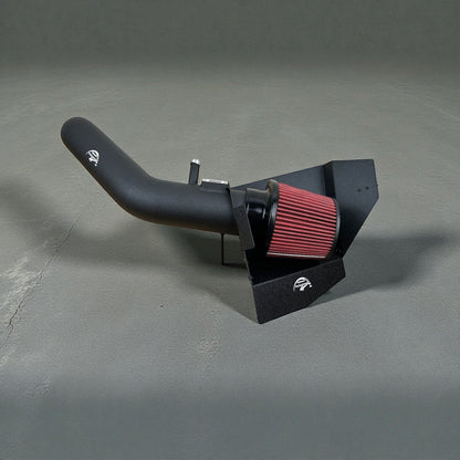 Palenon Performance N55 Cold Air Intake for BMW M135i, M235i, 335i, 435i, M2 F chassis with sleek metal tubing and air filter.