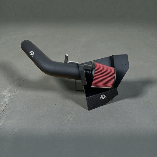 Palenon Performance N55 Cold Air Intake for BMW M135i, M235i, 335i, 435i, M2 F chassis with sleek metal tubing and air filter.