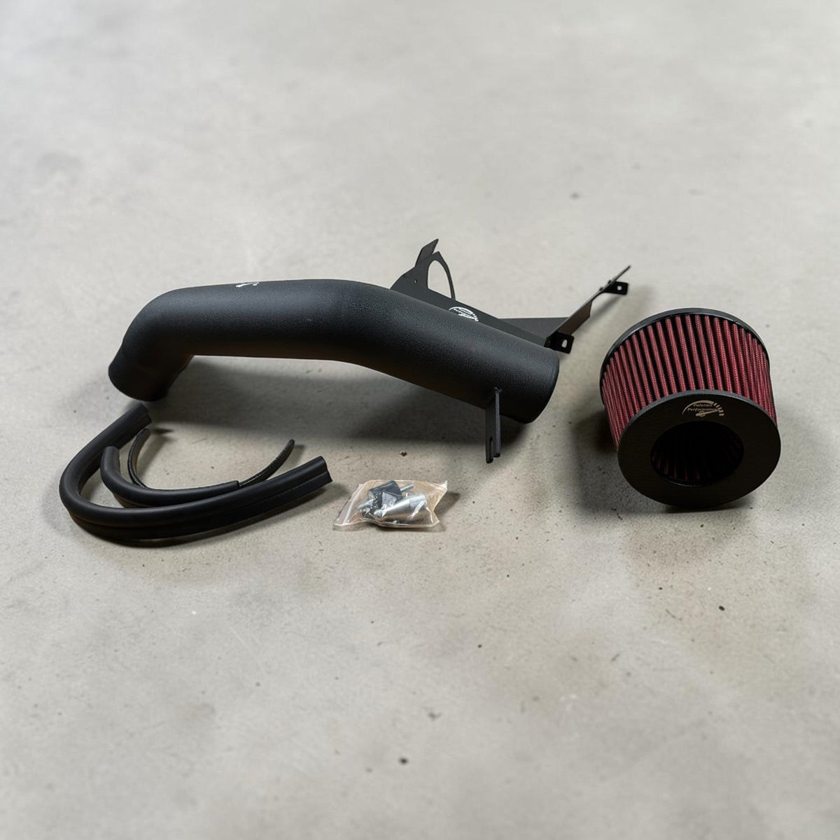 Palenon Performance N55 Cold Air Intake installed in BMW M135i, M235i, 335i, 435i, and M2 F chassis with metal and rubber components.