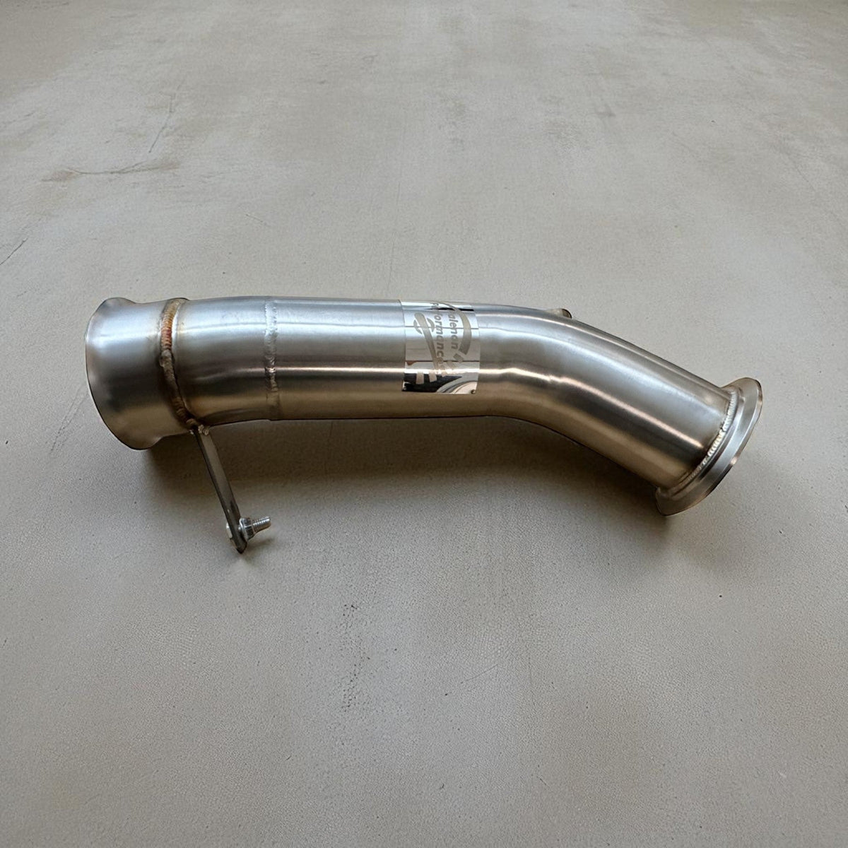 Palenon Performance N55 racing downpipe for BMW 335i, 435i, M2, M135i, M235i with EWG and PWG options, metallic finish.