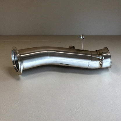 Palenon Performance N55 Racing Downpipe for BMW 335i, 435i, M2, M135i, M235i with EWG and PWG connectors, high-performance exhaust component.