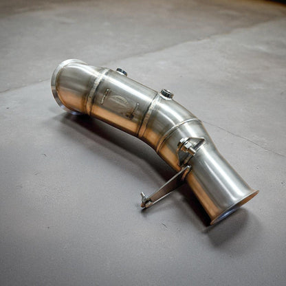 Palenon Performance N55 racing downpipe for BMW 335i, 435i, M2, M135i, M235i with EWG and PWG exhaust options.