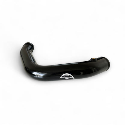 Aluminum S55 charge pipe upgrade for BMW F87 M2C, F80 M3, F82 M4 by Palenon Performance, showcasing the sleek pipe design.
