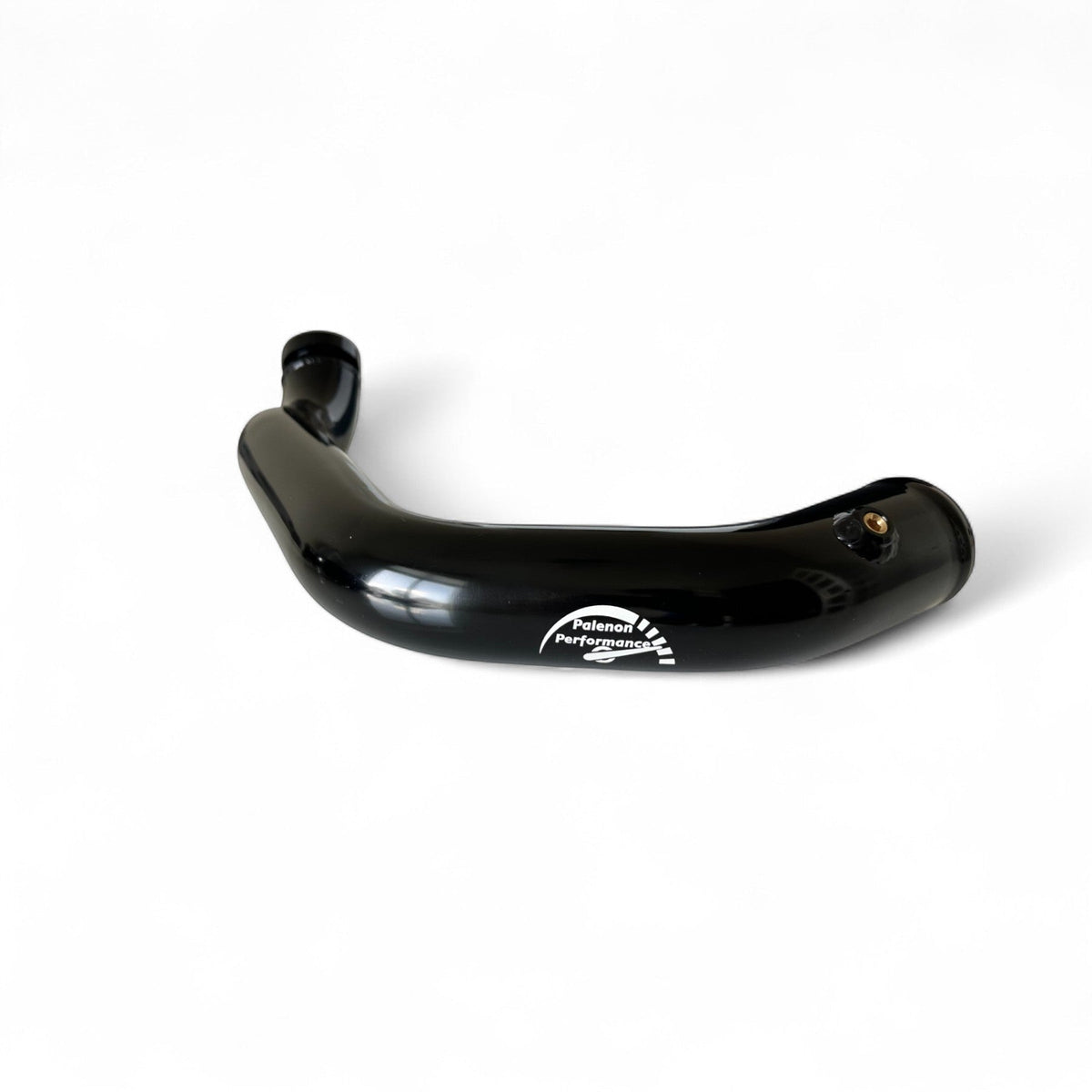 Palenon Performance aluminum S55 charge pipe upgrade for BMW F87 M2C, F80 M3, and F82 M4 showing the polished pipe with fittings.