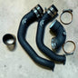 Aluminum S55 charge pipe upgrade for BMW F87 M2C, F80 M3, F82 M4 by Palenon Performance, showing the polished pipe and fittings.
