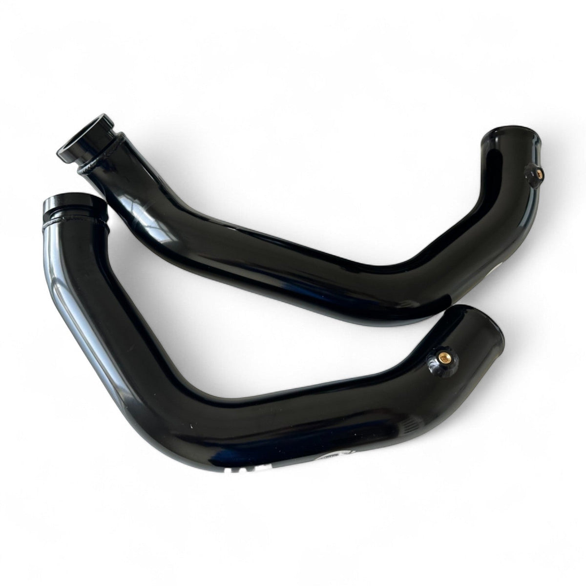 Aluminum S55 charge pipe upgrade for BMW F87 M2C, F80 M3, F82 M4 by Palenon Performance, showing the sleek, polished pipe.