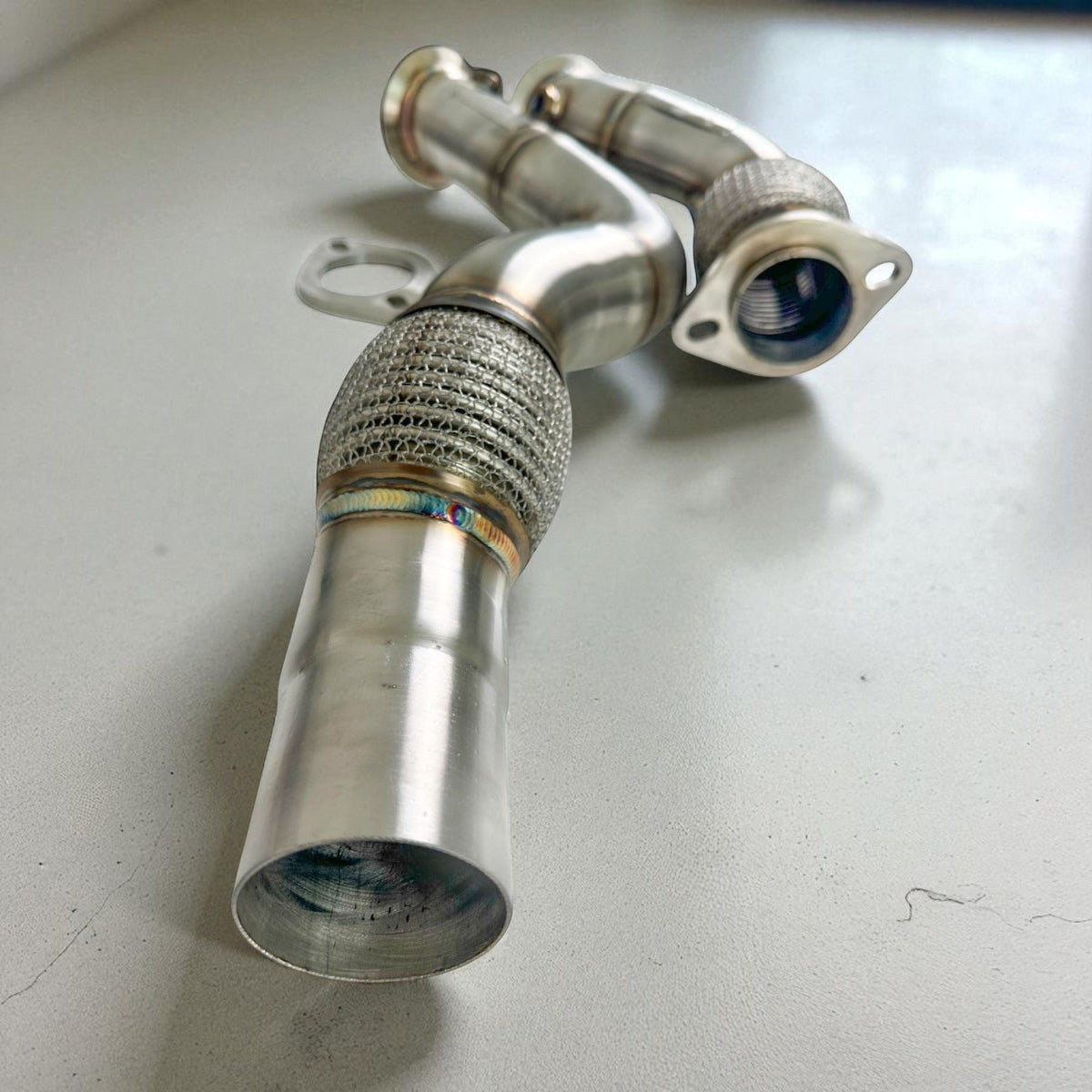 Palenon Performance S55 Racing Downpipe for BMW F80 M3, F82 M4, F87 M2; stainless steel exhaust component with flanges