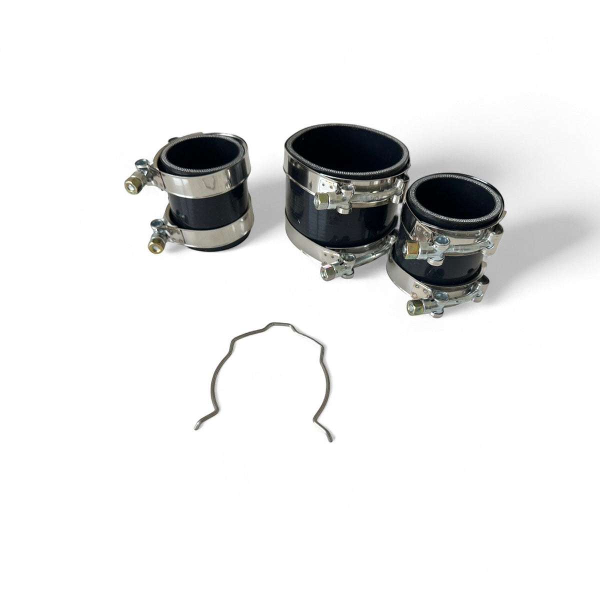 Palenon Performance S55 silicone charge pipe upgrade for BMW F87 M2C, F80 M3, and F82 M4 with blue silicone couplers