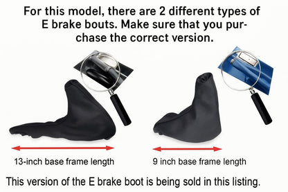 Beige leather shift and e-brake boot cover for BMW Z3 and M3, 13-inch size, from JTS Custom Upholstery.