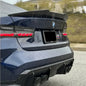 Carbon fiber PSM trunk spoiler for BMW G80 M3 and G20 3 Series, designed for a sleek, sporty look.