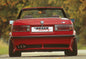K2 Industries vented rear apron for BMW E30 convertible pre-1987, automotive body part with vented design, black finish