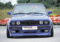 K2 Industries BMW E30 Facelift front lip spoiler, sleek black front lip for BMW E30 model, enhances sporty appearance.