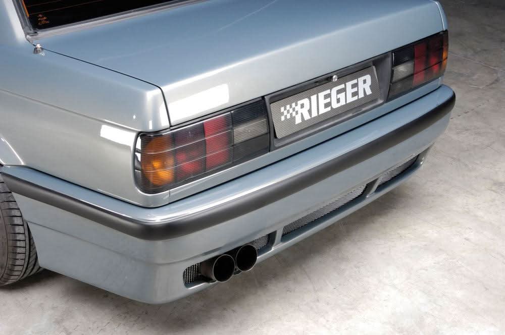 K2 Industries vented rear skirt extension for BMW E30 pre-facelift, side skirt upgrade with vented design.