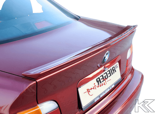 K2 Industries BMW E36 Convertible rear flap spoiler, aerodynamic car spoiler with sleek design for BMW E36 models.