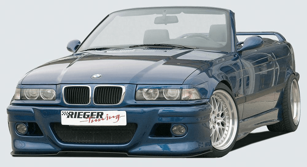 K2 Industries BMW E36 front bumper in E46 style, showcasing sleek design and durable construction for BMW E36 models.