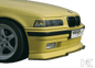 K2 Industries BMW E36 front splitter for Rieger front lip, sleek automotive accessory for enhanced aerodynamics and style.