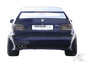 K2 Industries BMW E36 Sedan GT Wing spoiler without third brake light, rear view showing aerodynamic design and mounting points