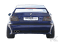 K2 Industries vented rear bumper for BMW E36 widebody, aftermarket bumper with vented design and sporty styling.