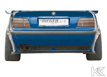 K2 Industries vented rear bumper for BMW E36, featuring a sporty design with vents for enhanced performance and style.
