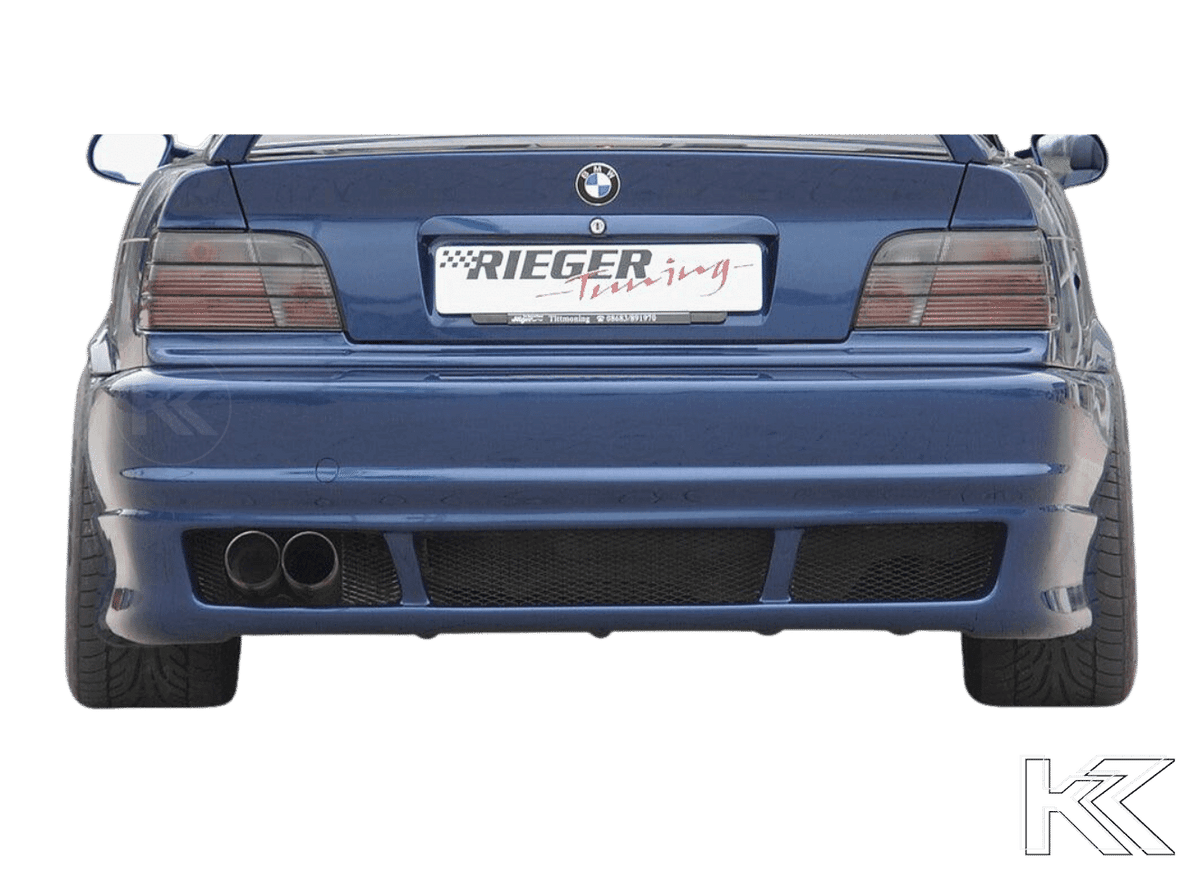 K2 Industries vented rear side skirt for BMW E36 with E46 look, stylish automotive body kit component.