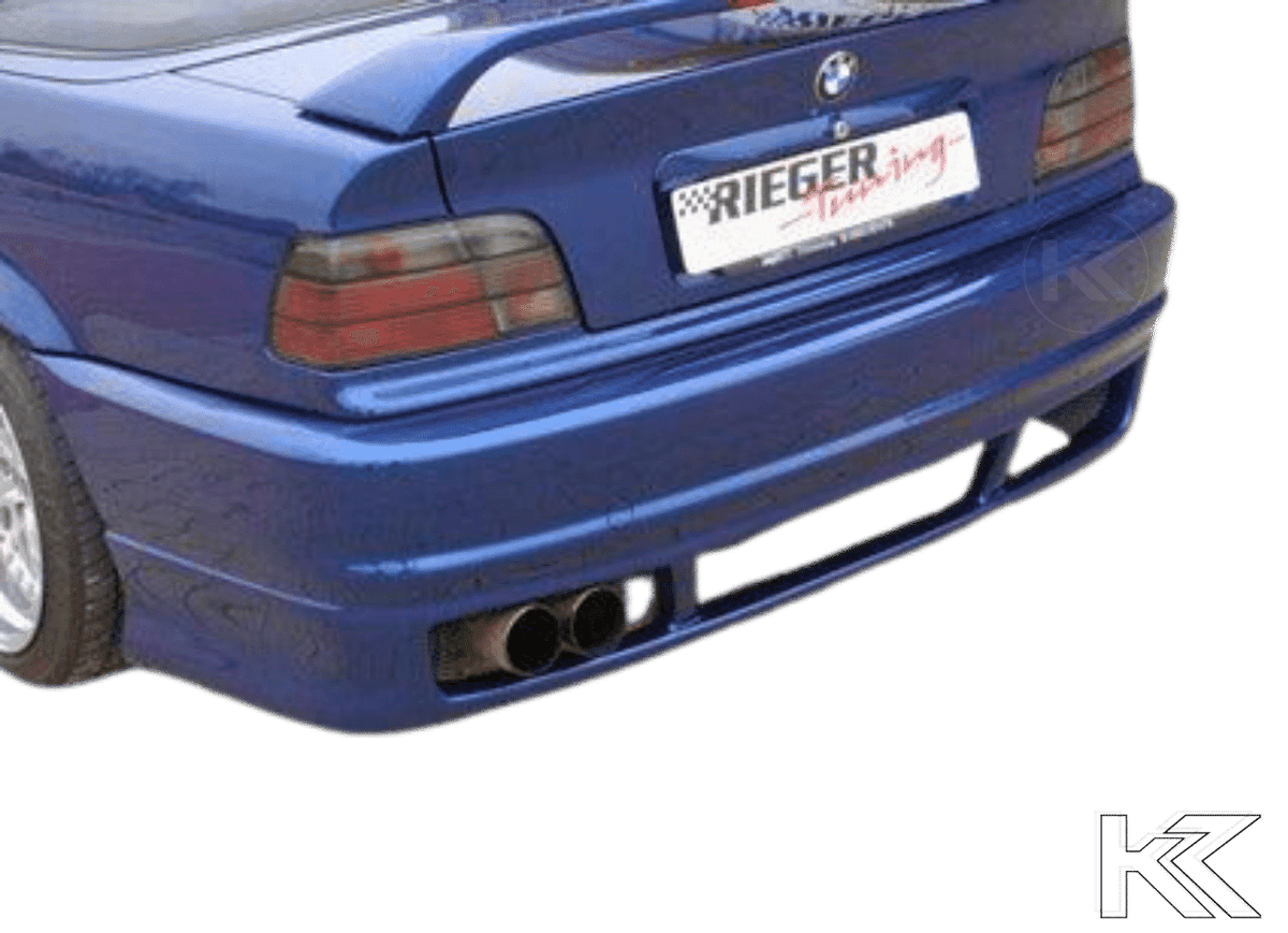 K2 Industries BMW E36 side skirt with vented rear design resembling E46 style, for sporty exterior enhancement.