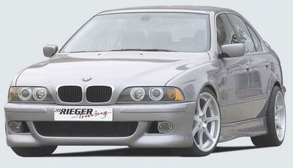 K2 Industries Rieger BMW E39 Side Skirts V2 installed on car, showcasing sleek design and fitting details for BMW E39 models.