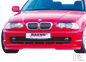 K2 Industries front lip for BMW E46 Coupe and Convertible pre-facelift, enhancing the front bumper with a sleek, aerodynamic design.