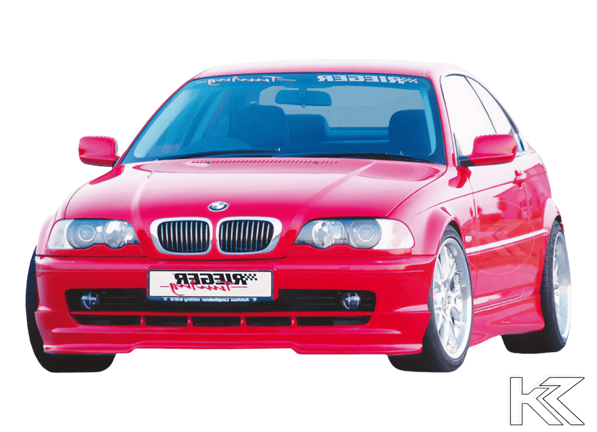 K2 Industries Rieger BMW E46 Coupe/Convertible Pre-Facelift Front Lip, sleek front bumper lip for enhanced aerodynamics and style