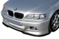K2 Industries BMW E46 front splitter for Rieger front lip, made of durable material, enhancing sporty look and aerodynamics of the car.