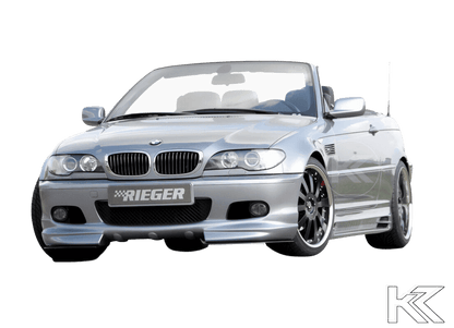 K2 Industries BMW E46 M Technic front lip spoiler, sleek aerodynamic design for E46 M series BMW.